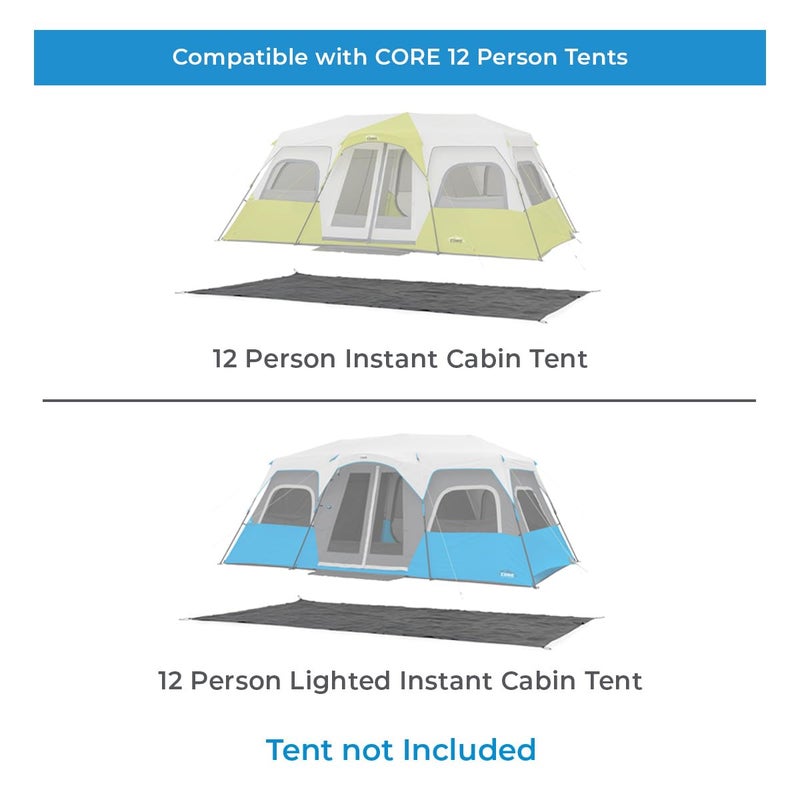 CORE Outdoor Tent Footprints | Perfect Tarp Camping Accessories for Easy Camp Setup (12 Person Instant Cabin Tents) - Image 2
